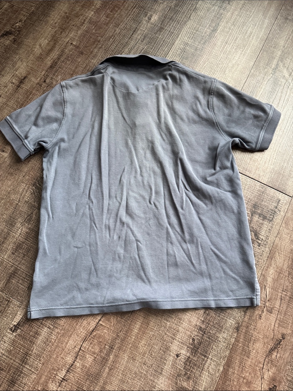 Burberry Men's Light Blue Polo Shirt with Check Trim - Picture 5 of 5